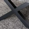 Industrial Couchtisch WILD 90cm grau Wildeichen-Design schwarz Metall Baumkante