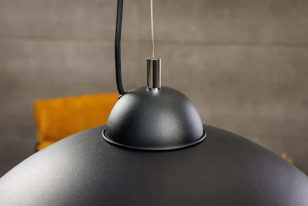 Industrial Design Hängelampe STUDIO 55cm schwarz Blattgold-Optik Hängeleuchte