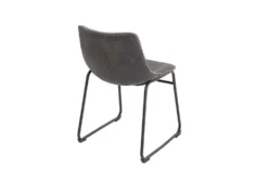 Industrial Design Stuhl DJANGO vintage grau mit Eisengestell