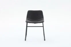 Industrial Design Stuhl DJANGO grau Cord mit Metallgestell