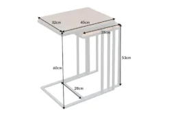 Industrial 2er Set Beistelltische BARRACUDA 45cm Salholz Massivholz geflextes Metallgestell