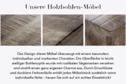 Industrial 2er Set Beistelltische ELEMENTS 60cm grau Mangoholz massiv rund schwarz Metall
