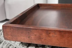Industrial 2er Set Couchtisch ELEMENTS 60cm Mocha Buche abnehmbares Tablett