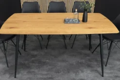 Industrial Esstisch APARTMENT 120cm natur Wildeiche schwarzes Metallgestell