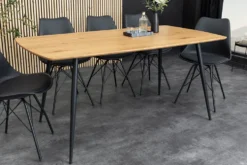 Industrial Esstisch APARTMENT 120cm natur Wildeiche schwarzes Metallgestell