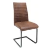 Industrial Freischwinger Stuhl APARTMENT antik braun mit Metallgestell