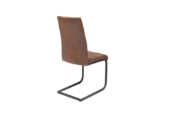 Industrial Freischwinger Stuhl APARTMENT antik braun mit Metallgestell