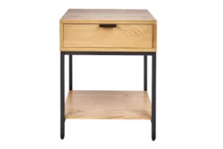 Industrial Nachttisch ELEMENTS 40cm Eiche Beistelltisch mit Schublade