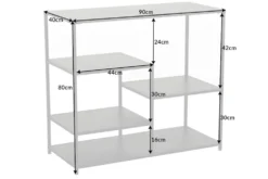 Industrial Regal DURA STEEL 90cm schwarz Metall Konsole