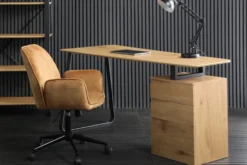 Industrial Schreibtisch STUDIO 160cm Eichenoptik mit 3 Schubladen