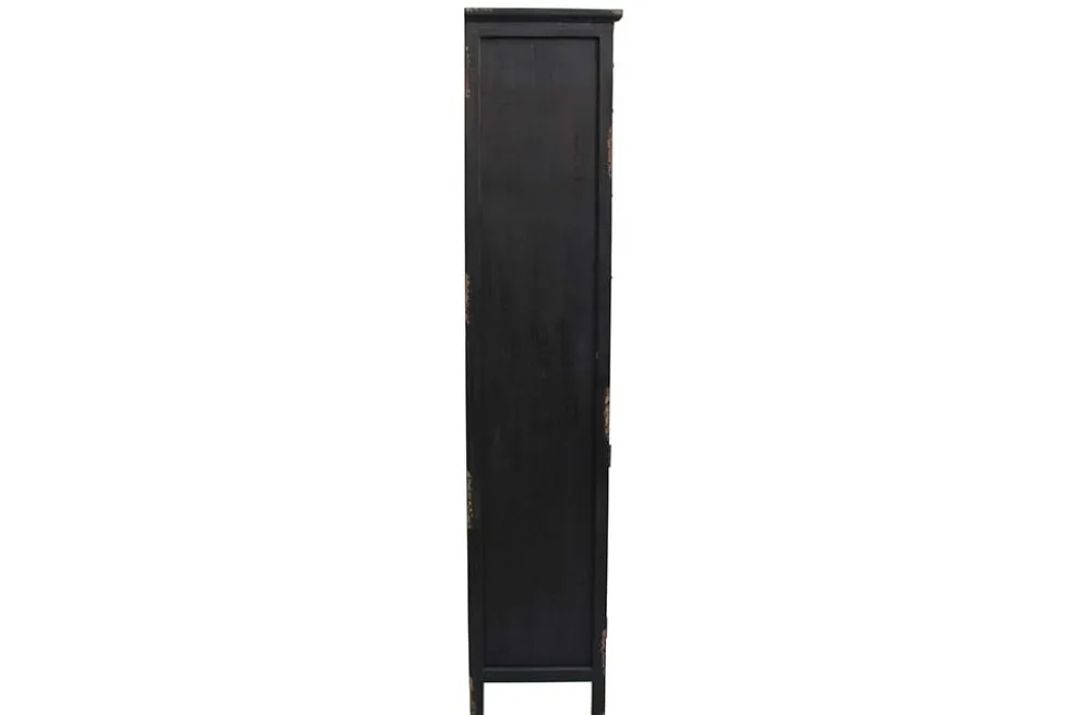 Industrial Schubladenschrank SECRETS 150cm braun schwarz Metall Pinienholz Vintage