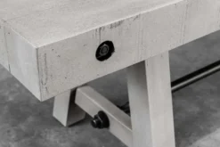 Industrial Sitzbank FINCA 165cm grau Pinie recyceltes Massivholz Eisen