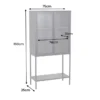 Industrial Vitrine DURA STEEL 150cm schwarz Metall Glas Highboard