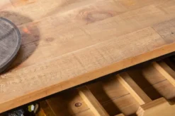 Industrial Weinschrank BODEGA 130cm recyceltes Pinienholz natur Weinregal für 55 Flaschen