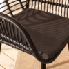 In- und Outdoor Bistro Balkon-Set PARIS schwarz Polyrattan Sitzgruppe inkl. Tisch