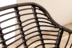 In- und Outdoor Bistro Balkon-Set PARIS schwarz Polyrattan Sitzgruppe inkl. Tisch