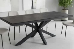 In- und Outdoor Esstisch GALAXIE 180cm anthrazit Keramik Aluminium Gartentisch
