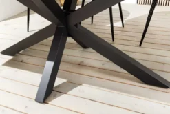 In- und Outdoor Esstisch GALAXIE 200cm hellgrau Keramik anthrazit Aluminium
