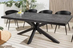 In- und Outdoor Esstisch GALAXIE 200cm anthrazit Keramik Aluminium wetterfest