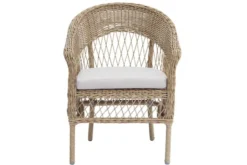 In- und Outdoor Garten-Set ELYSEE natur taupe Polyrattan Aluminium inkl. Tisch Kissen