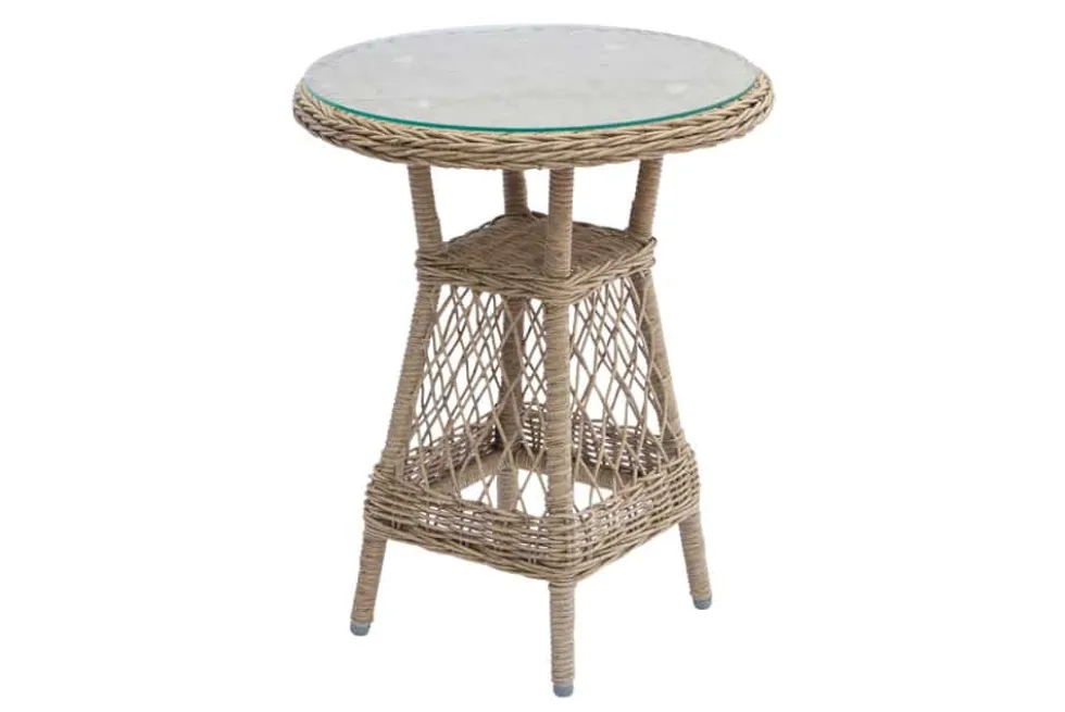 In- und Outdoor Garten-Set ELYSEE natur taupe Polyrattan Aluminium inkl. Tisch Kissen