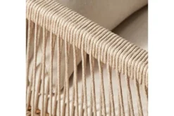 In- und Outdoor Gartenstuhl BALI ROPE natur beige Akazie wetterfest mit Armlehne Kissen