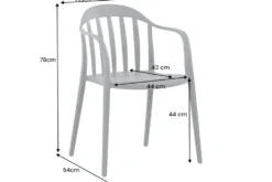 In- und Outdoor Gartenstuhl STUDIO ITALIA taupe stapelbar wetterfest