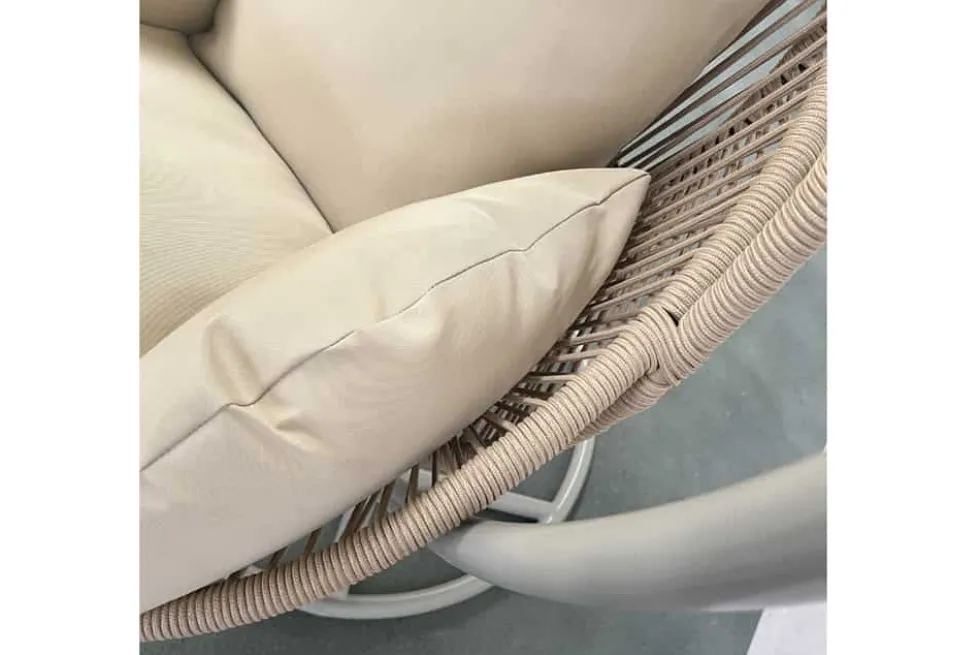 In- und Outdoor Hängesessel AIR ROPE beige greige inkl. Kissen