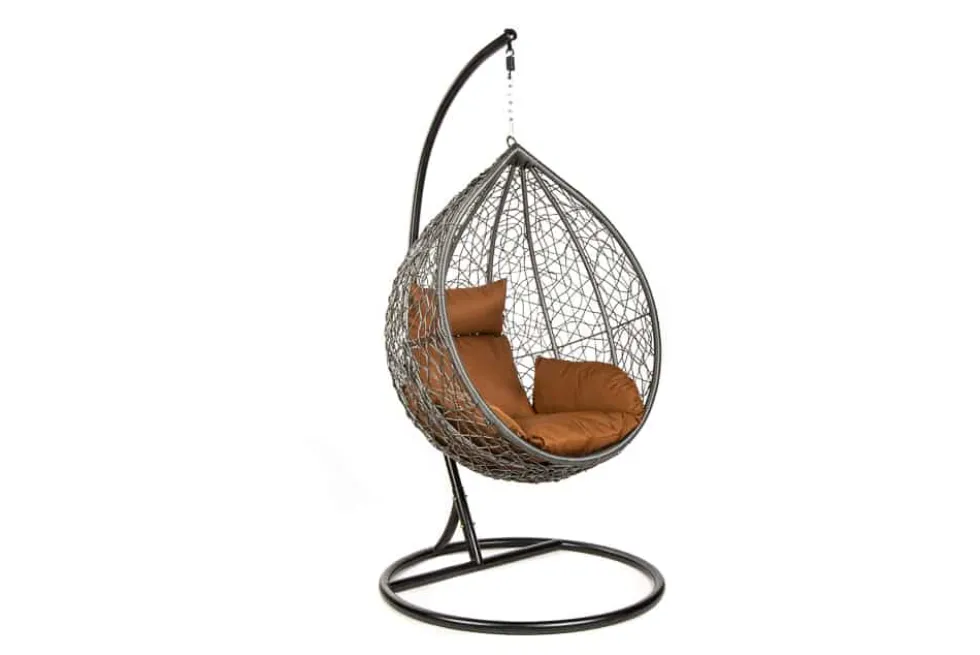 In- und Outdoor Hängesessel LOFT anthrazit Hängestuhl inkl. Kissen wetterfest