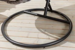 In- und Outdoor Hängesessel ROPE anthrazit grau mit Gestell wetterfest inkl. Kissen