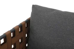 In- und Outdoor Lounge-Sessel UNIQUE 70cm schwarz braun grau Aluminium inkl. Kissen
