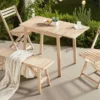 In- und Outdoor Sitzbank BALI 110cm natur hell Akazienholz wetterfest Balkonbank