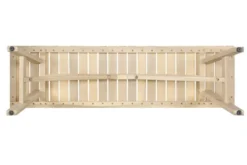 In- und Outdoor Sitzbank BALI 110cm natur hell Akazienholz wetterfest Balkonbank