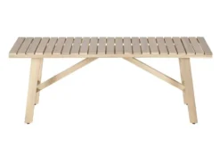 In- und Outdoor Sitzbank BALI 110cm natur hell Akazienholz wetterfest Balkonbank