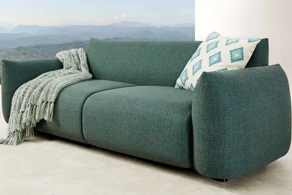 In- und Outdoor Sofa SEAHAWK 205cm türkis Aluminium Olefin wetterfest 2-Sitzer Couch