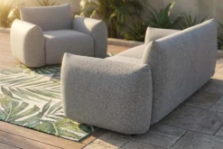 In- und Outdoor Sofa SEAHAWK 205cm anthrazit Aluminium Olefin wetterfest 2-Sitzer Couch
