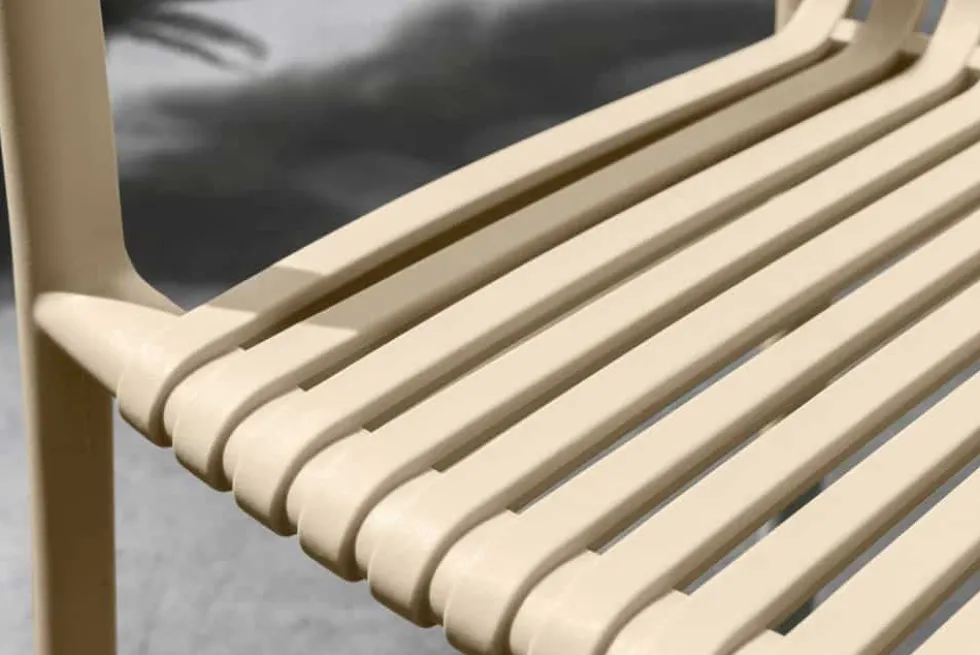In- und Outdoor Stuhl STUDIO ITALIA greige stapelbar wetterfest Gartenstuhl