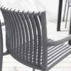 In- und Outdoor Stuhl STUDIO ITALIA anthrazit stapelbar wetterfest Gartenstuhl