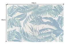 In- und Outdoor Teppich LEAF 180x120cm grün beige Blatt-Design Läufer wetterfest