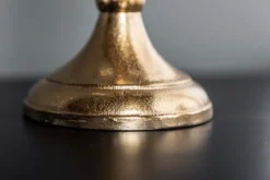 Kerzenständer MODERN BAROCK 40cm gold 5-armig Lüster Aluminium poliert Kerzenhalter
