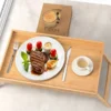 Klappbares Tablett ZEN-BO 50cm natur Bambusholz Betttisch