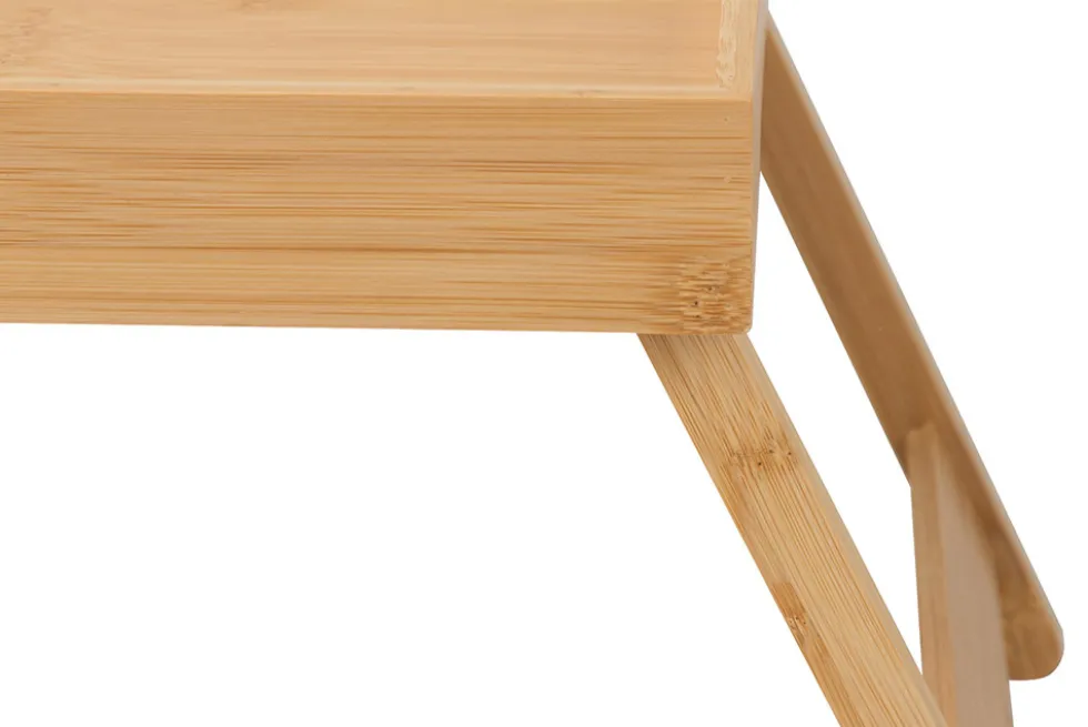 Klappbares Tablett ZEN-BO 50cm natur Bambusholz Betttisch