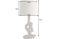 Maritime Stehlampe SEVEN SEAS 80cm Seil-Tischleuchte Leinenschirm
