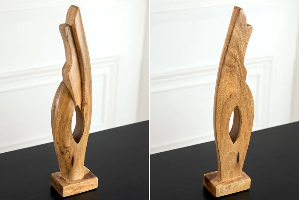 Massive Design Skulptur AMARA 45cm natur Mangoholz Dekoration handmade