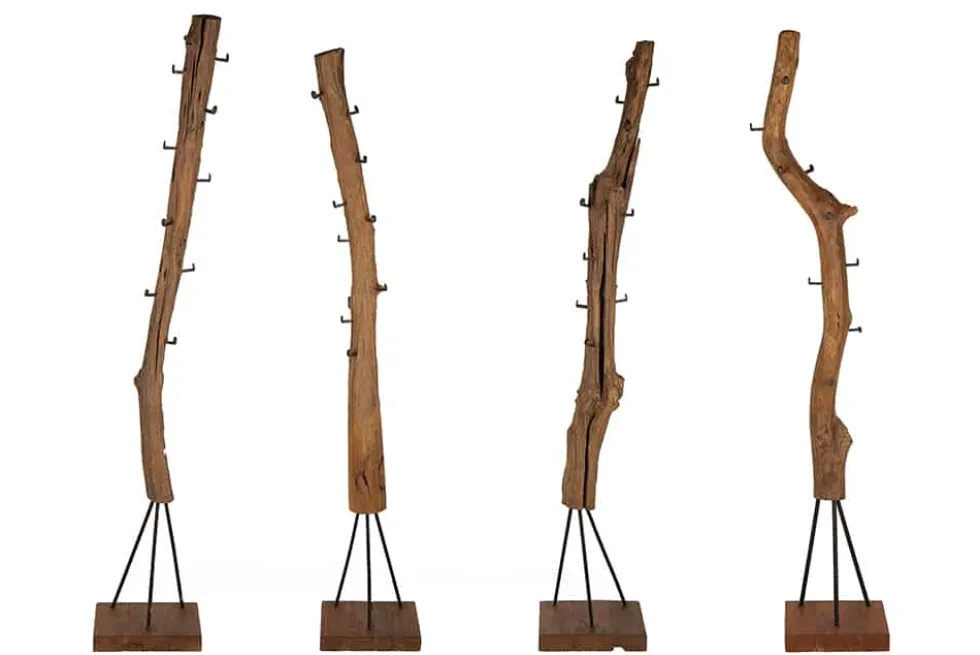 Massive Garderobe HEMINGWAY 200cm Teakholz Kleiderständer