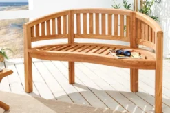 Massive Gartenbank EMPIRE TEAK 120cm natur Teakholz