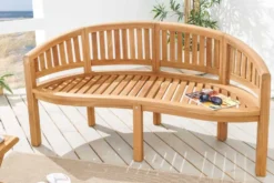 Massive Gartenbank XXL EMPIRE TEAK 150cm natur Teakholz