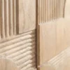 Massiver Barschrank ART DECO 140cm weiß gekälkt Mangoholz 3D-Front Highboard