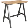 Massiver Bartisch CASTLE 120cm Wildeiche natur Stehtisch Industrial Design