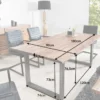 Massiver Baumstamm Esstisch GENESIS 180cm Akazie Baumkante Kufengestell Industrial Finish